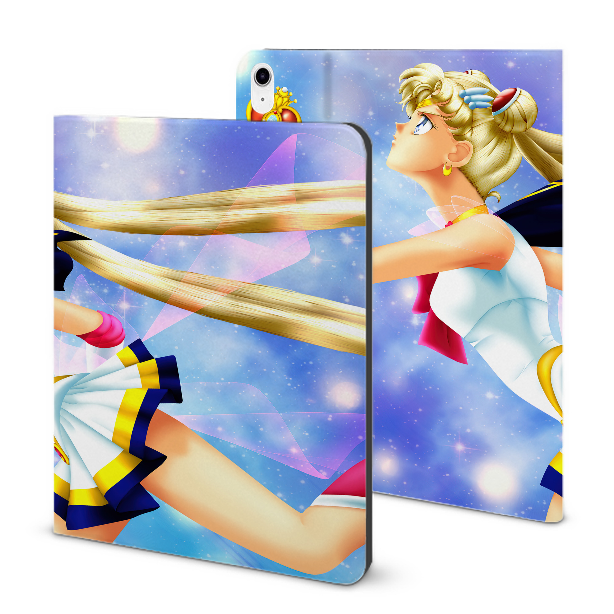 （画像用） 美少女戦士セーラームーン Sailor Moon IPad ケース ブック型 PUレザー TPU 耐衝撃 軽量 薄型 ペン収納なし 全面保護 IPad 各モデル対応
